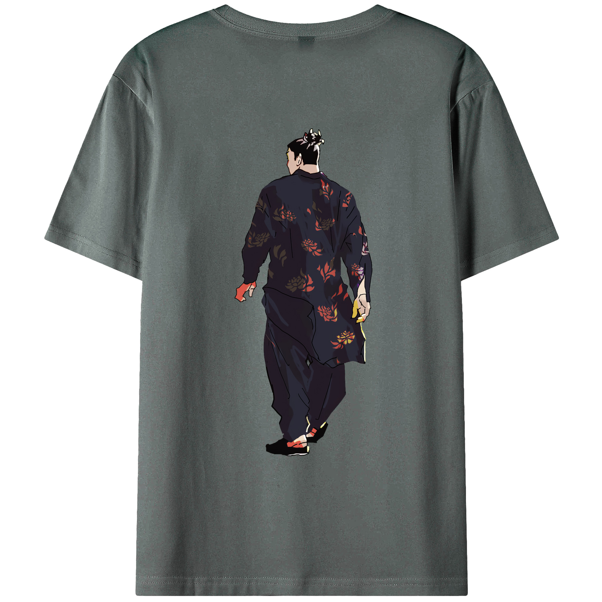 （画像用） 呪術廻戦 Jujutsu Kaisen 綿100％ メンズ半袖Tシャツ（バックプリント） 通気性